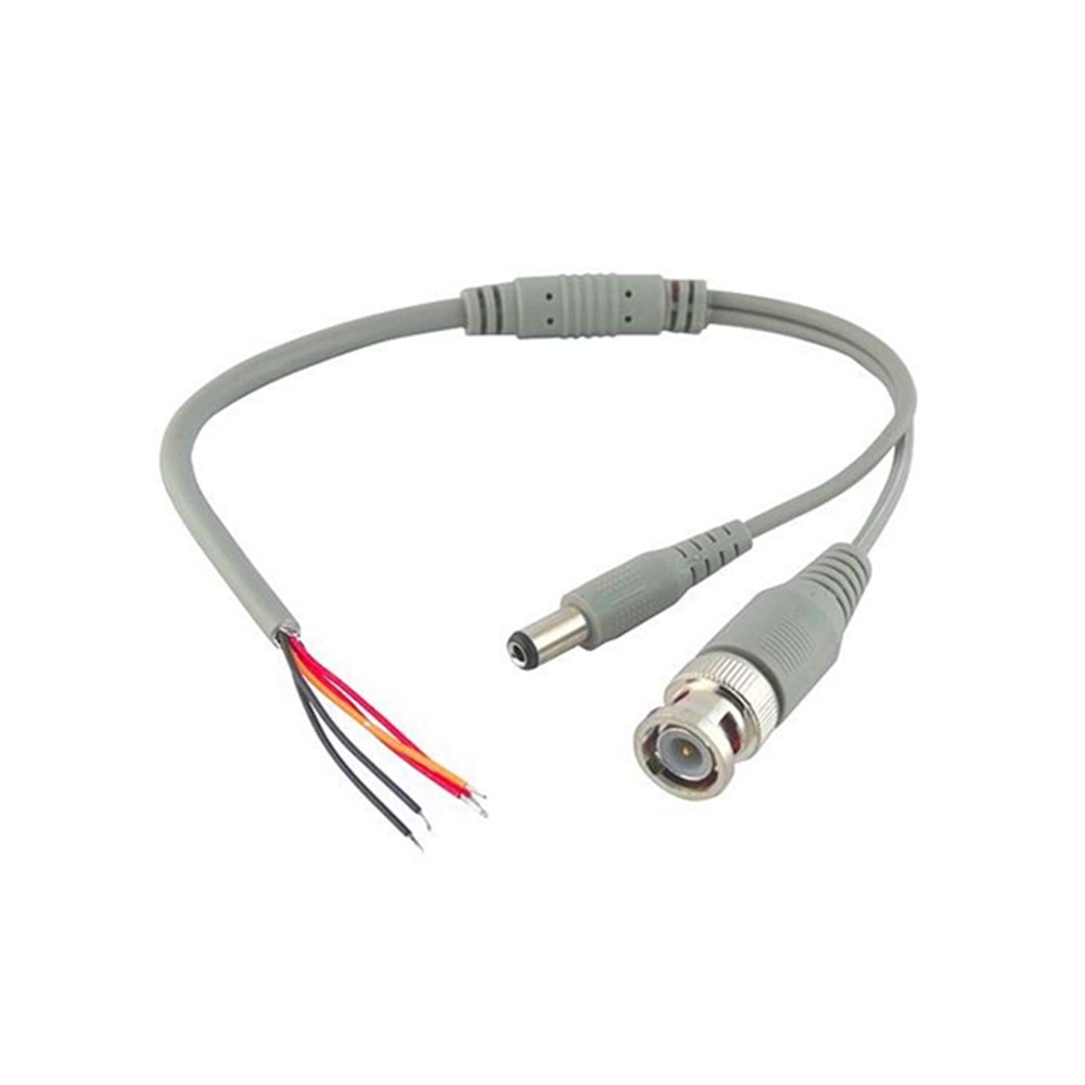 GÜVENLİK KABLOLU BNC+JAK HAZIR KABLO TAM BAKIR 30CM (A60)(E49)