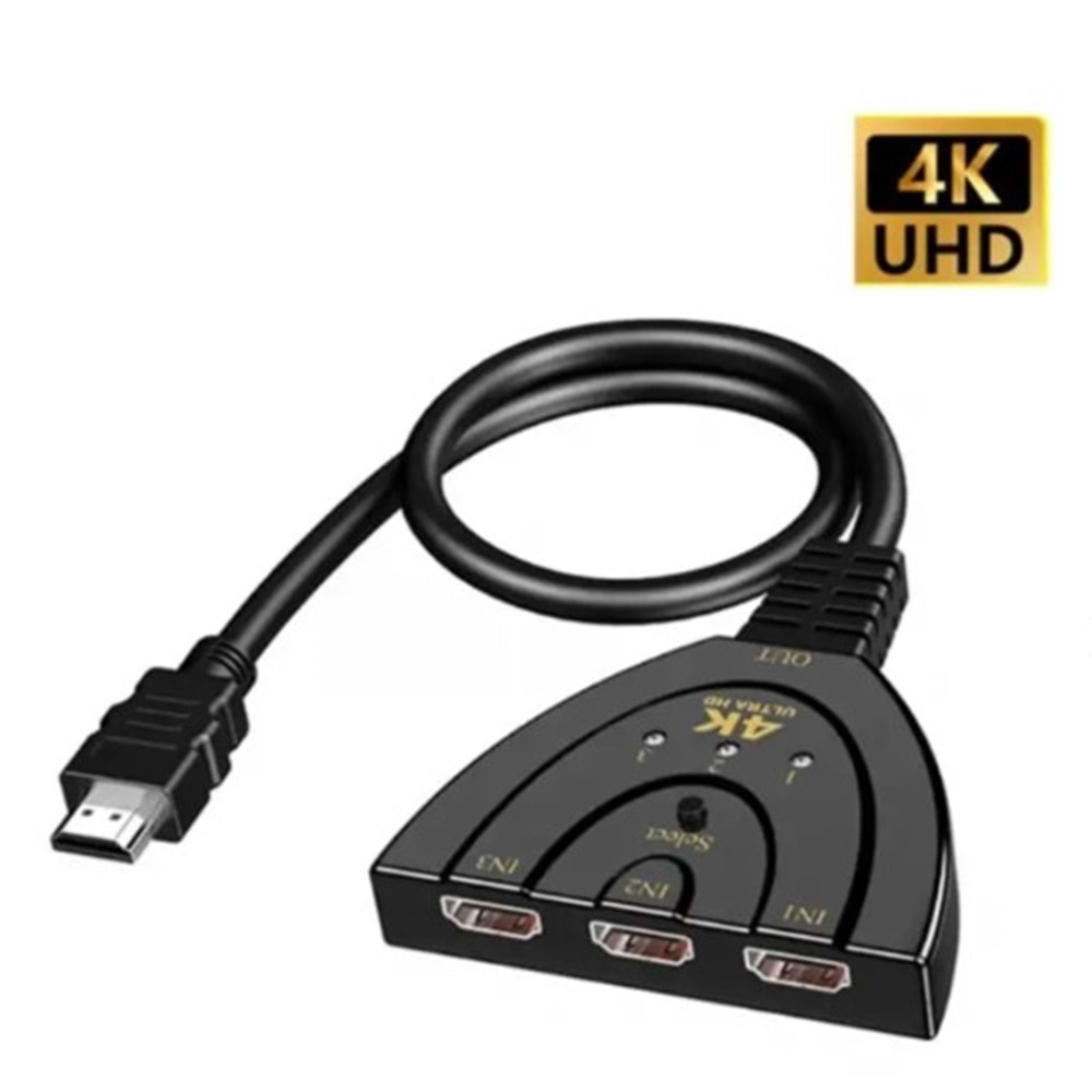 3 in 1 4K Hdmi Çoklayıcı - 3 Port Switch