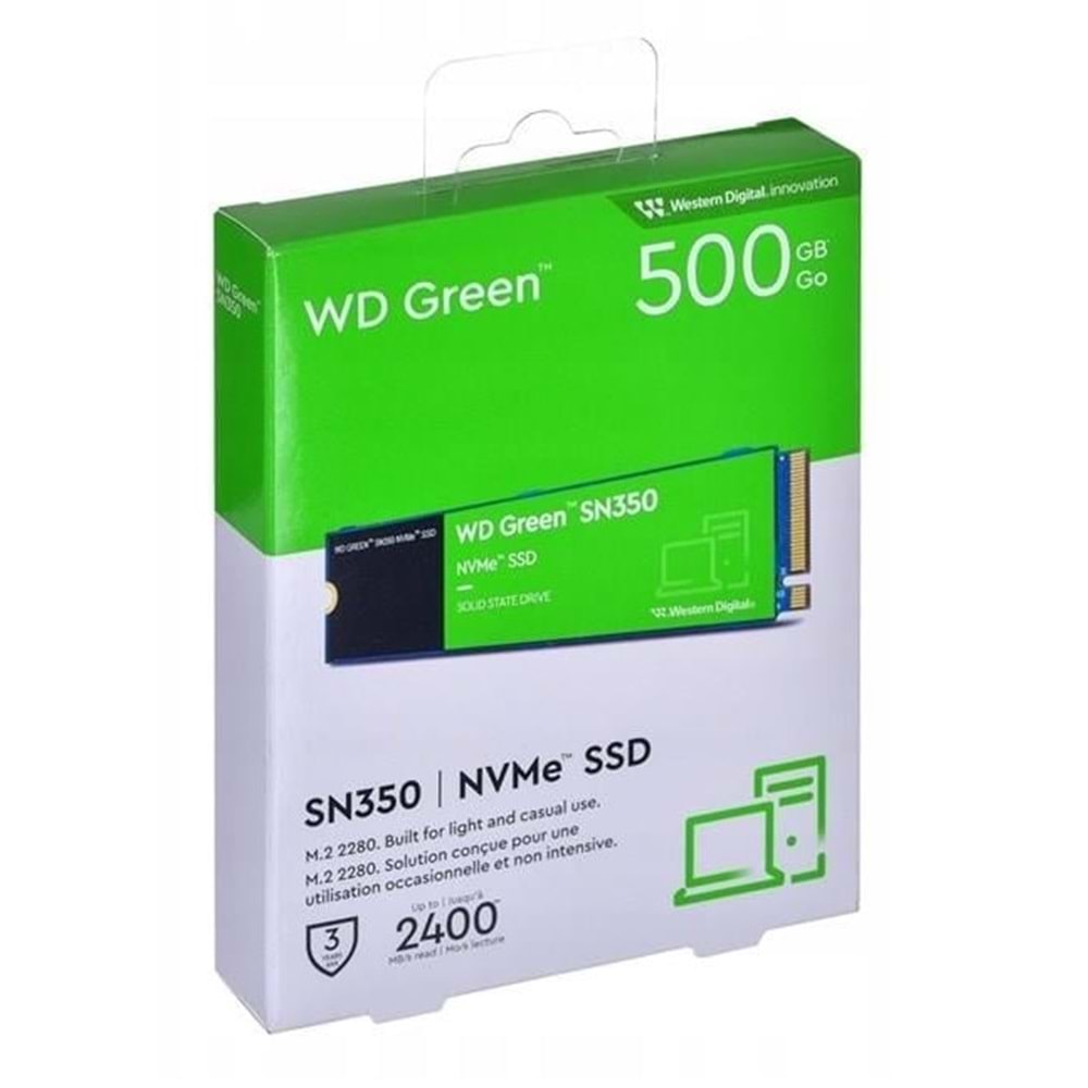 WD Green SN350 500GB M.2 NVMe SDD (2400/1500)