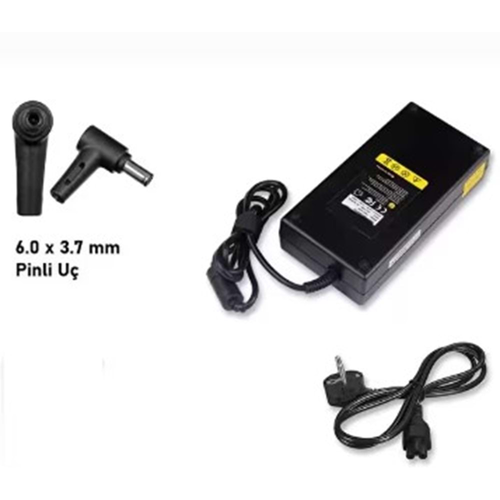 ASUS MONSTER CASPER EXCALiBUR UYUMLU 20 VOLT 10 AMPER 19.5V 9.23A 6.0 X 3.7 180 WATT ADAPTÖR