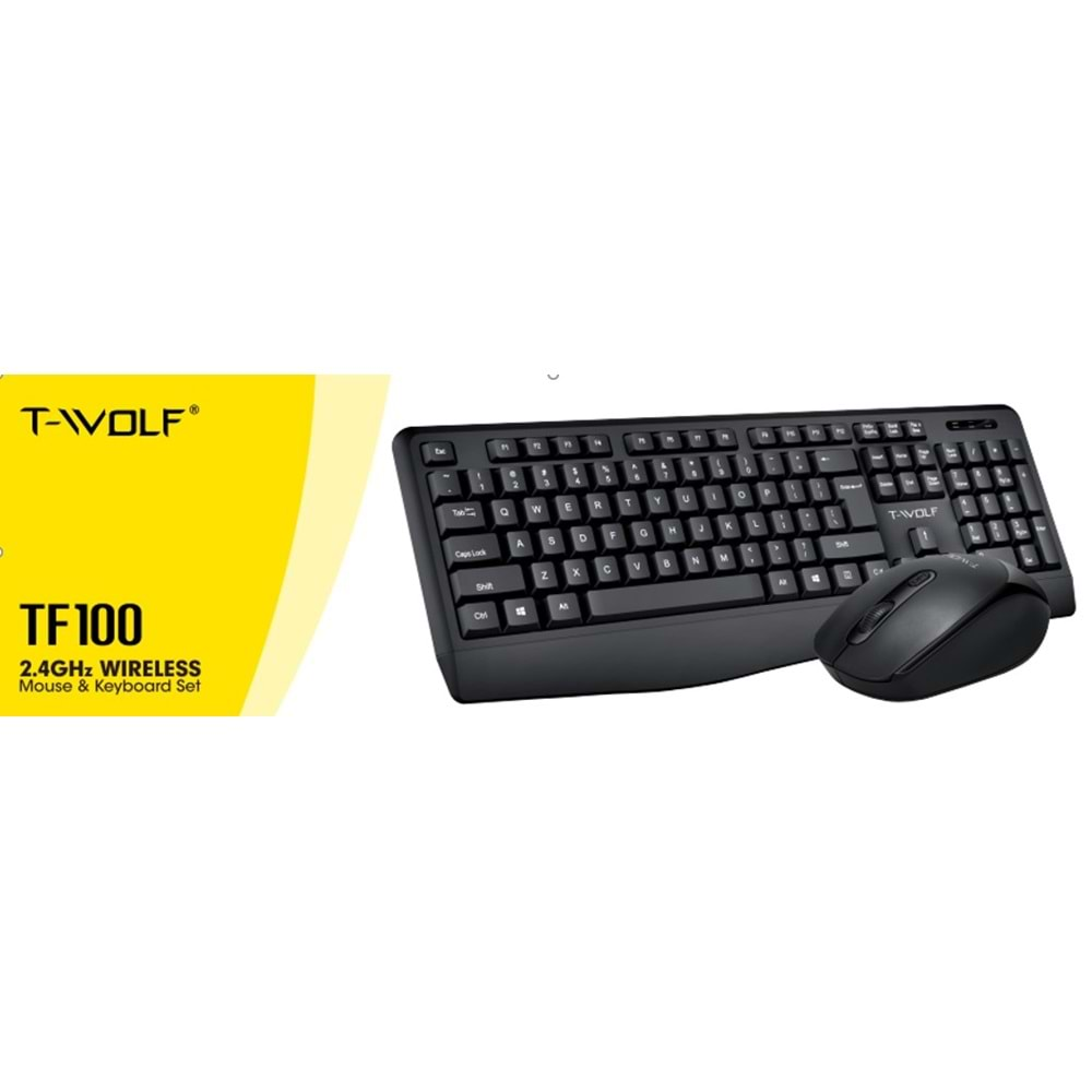 T-WOLF TF100 KABLOSUZ KLAVYE MOUSE KİT TÜRKÇE Q