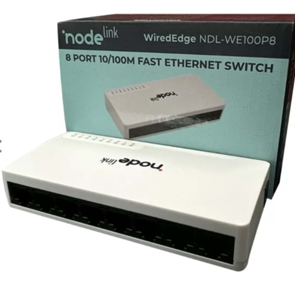 Node Link Power WIRED EDGE NDL-WE100P8 8 Port 10/100Mbps Switch