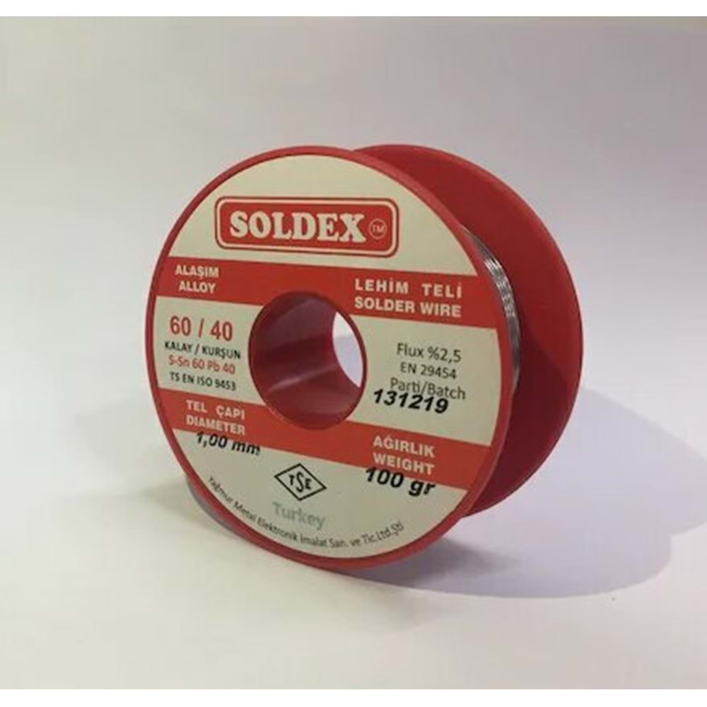 SOLDEX 1.00 MM 100 GR.LEHİM ATMA TELİ