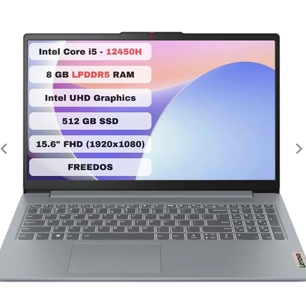 Lenovo IdeaPad Slim 3 83ER000WTR i5-12450H 8GB 512GB SSD 15.6 FHD