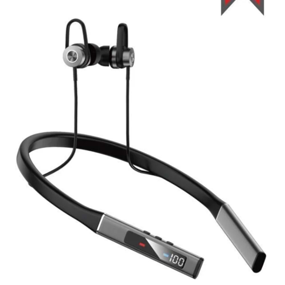 TB03 Manyetik Neckband Kablosuz Bluetooth 5.0 Kulaklık Siyah
