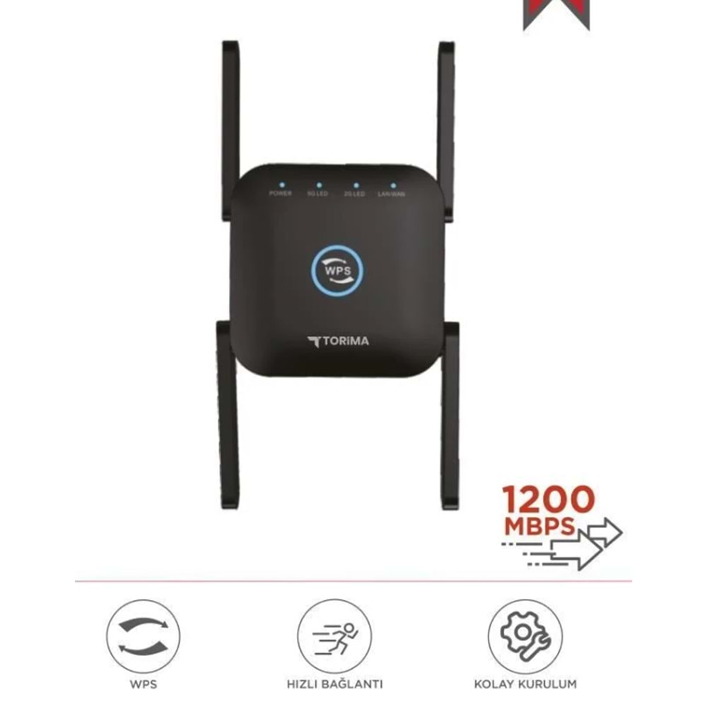 AC24 Siyah Wifi Pro Sinyal Yakınlaştırıcı Router