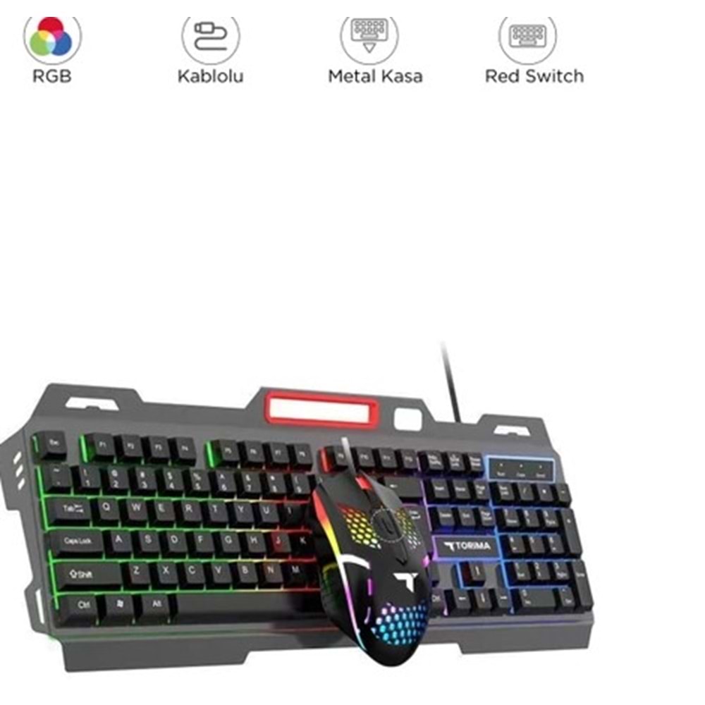Tmk-06 Gaming Rgb Işıklı Kablolu Q Klavye ve Mouse Seti Siyah