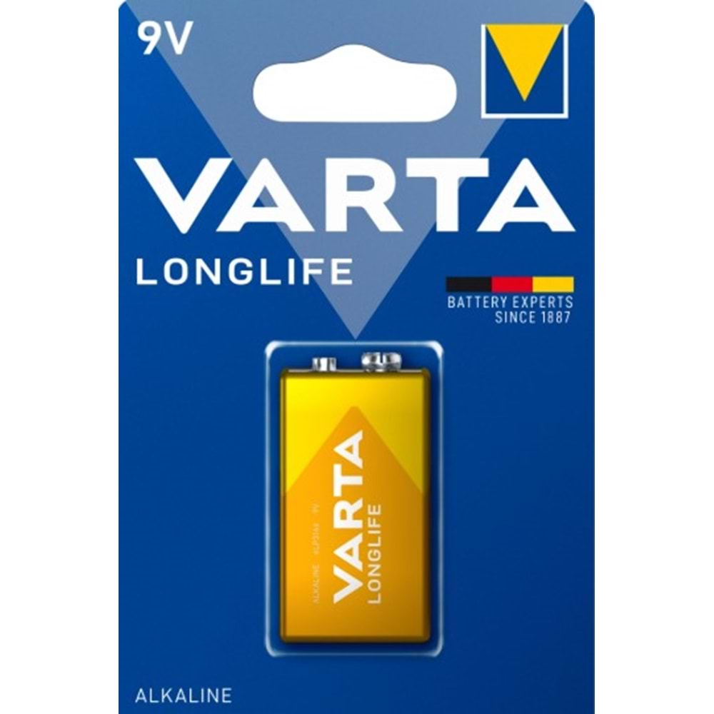 Varta 4122 Longlife Alkalin 9V Pil