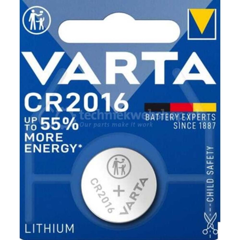 VARTA PROFESYONEL LİTYUM PİL CR2016 4008496276639