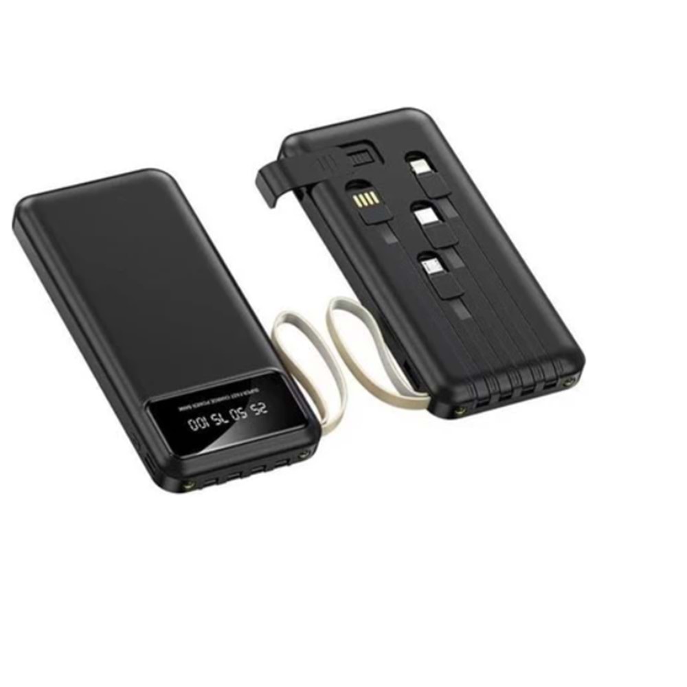 TRM-1021 20.000 Mah Powerbank 4 Çıkışlı Siyah