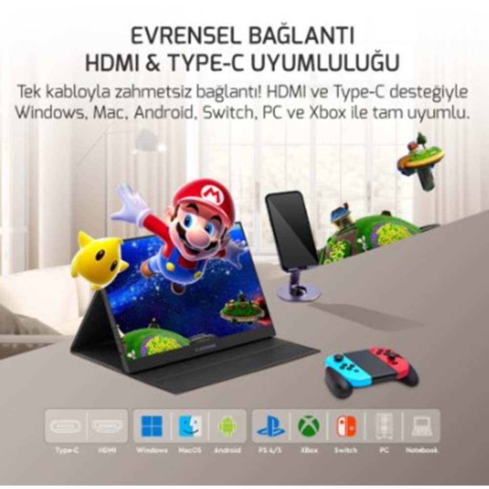 EZCOOL LITE E15 15,6’’ NON TOUCH 60HZ FHD PORTABLE Taşınabilir Monitör