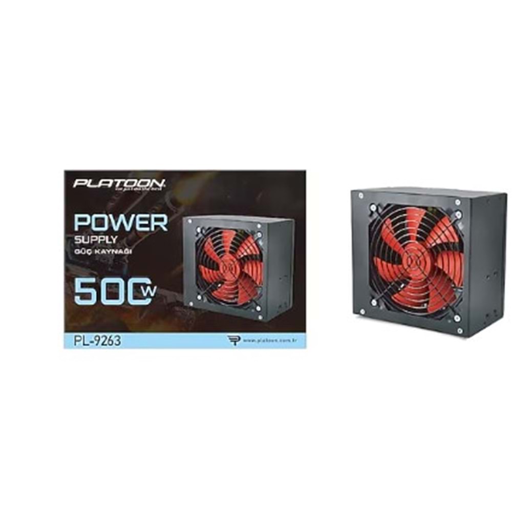 Platoon PL-9261 500W 12CM Kutulu Power Supply