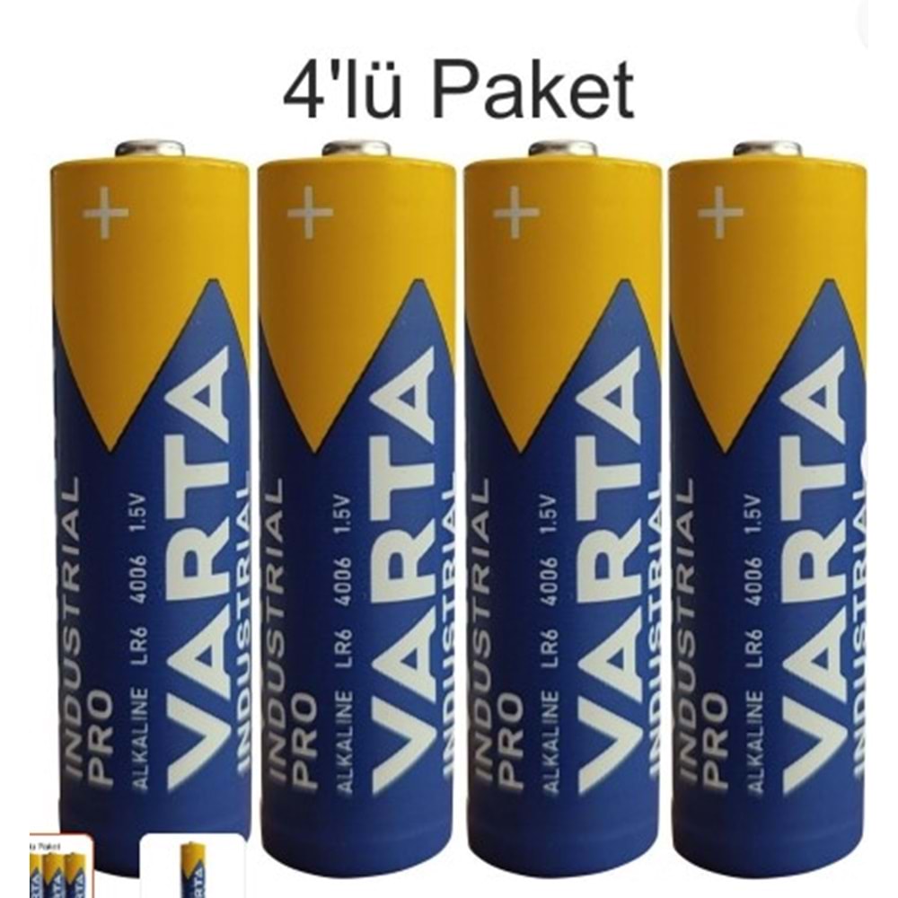 Varta Endüstriyel Pro AA 4006 Kalem Pil 4 lü Paket
