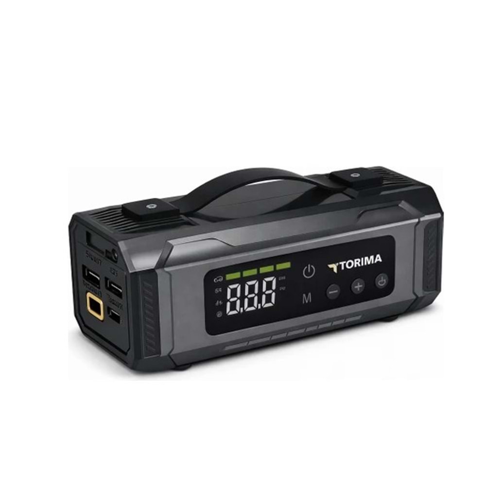 Aps-04 10000MAH Akü Takviye Jump Starter + Dijital Hava Kompresörü + LED Fener