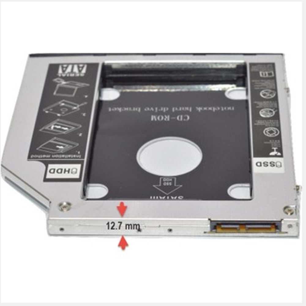 KALIN 12.7MM DVD KIZAK EXTRA SATA HDD SSD HARDİSK YUVA KUTU KIZAK CADDY