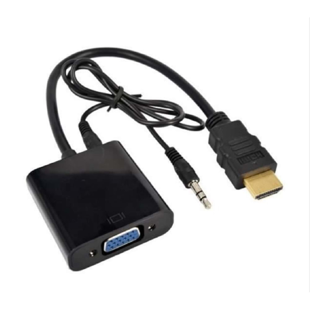 HDMİ VGA DÖNÜŞTÜRÜCÜ HDMI To Vga Dönüştürücü Ses Kablosu