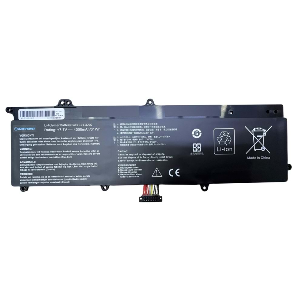 ASUS C21-X202 S200 Q200 X201 X202 BATARYA