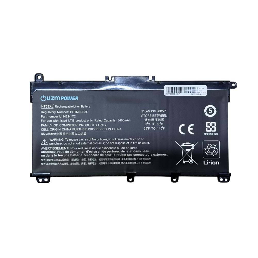 HP HT03XL 15-cs 15-cw 15-cu 15-da 15-db 14-cf 15-dw 14-CK 17-CA 15-DA 14-CE 17-BY 15-DB BATARYA