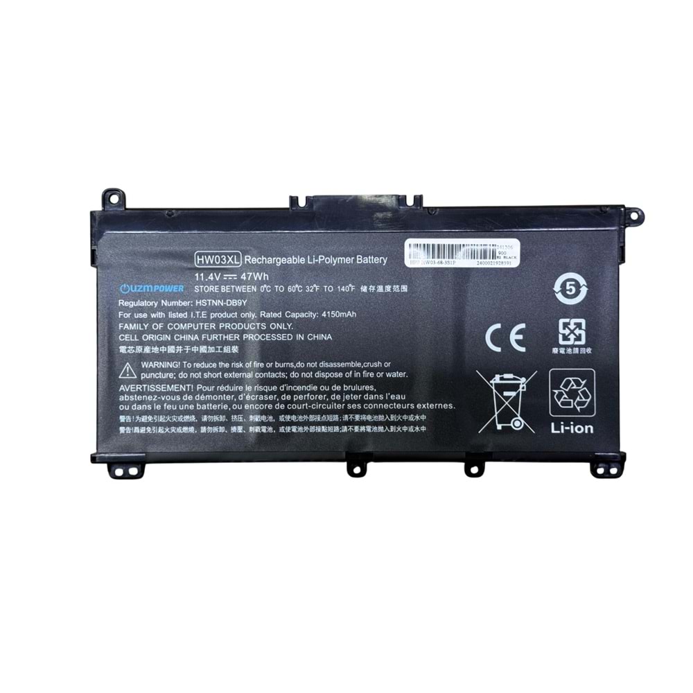 HP HW03XL 15-EG HP 255 G9 15-eh BATARYA