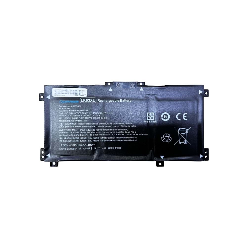 HP 15-BP 15-CN 15-CR HSTNN-UB7I LK03XL NOTEBOOK BATARYA