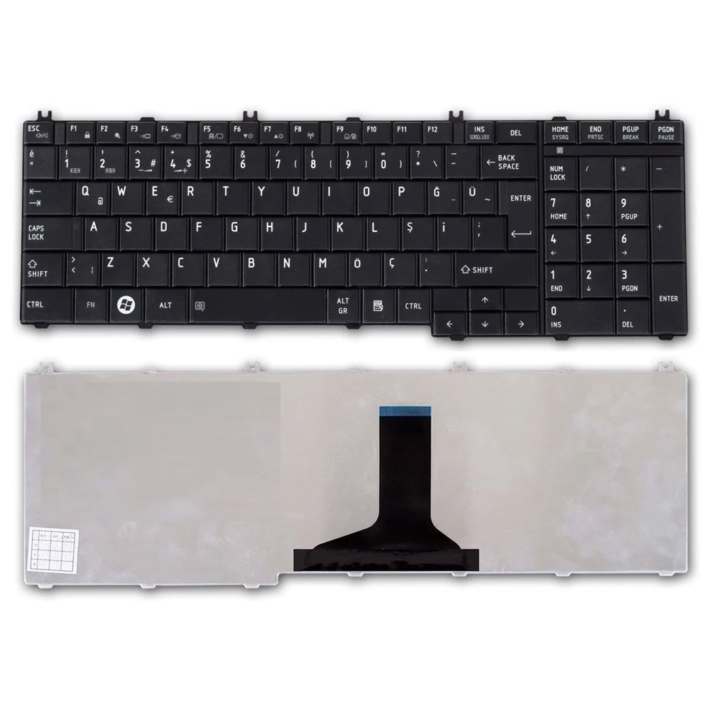 Toshiba C650 C655D C660 C670 L650 L655 L670 L750 L750D L755 L755D mp-09m86cu6528 KLAVYE