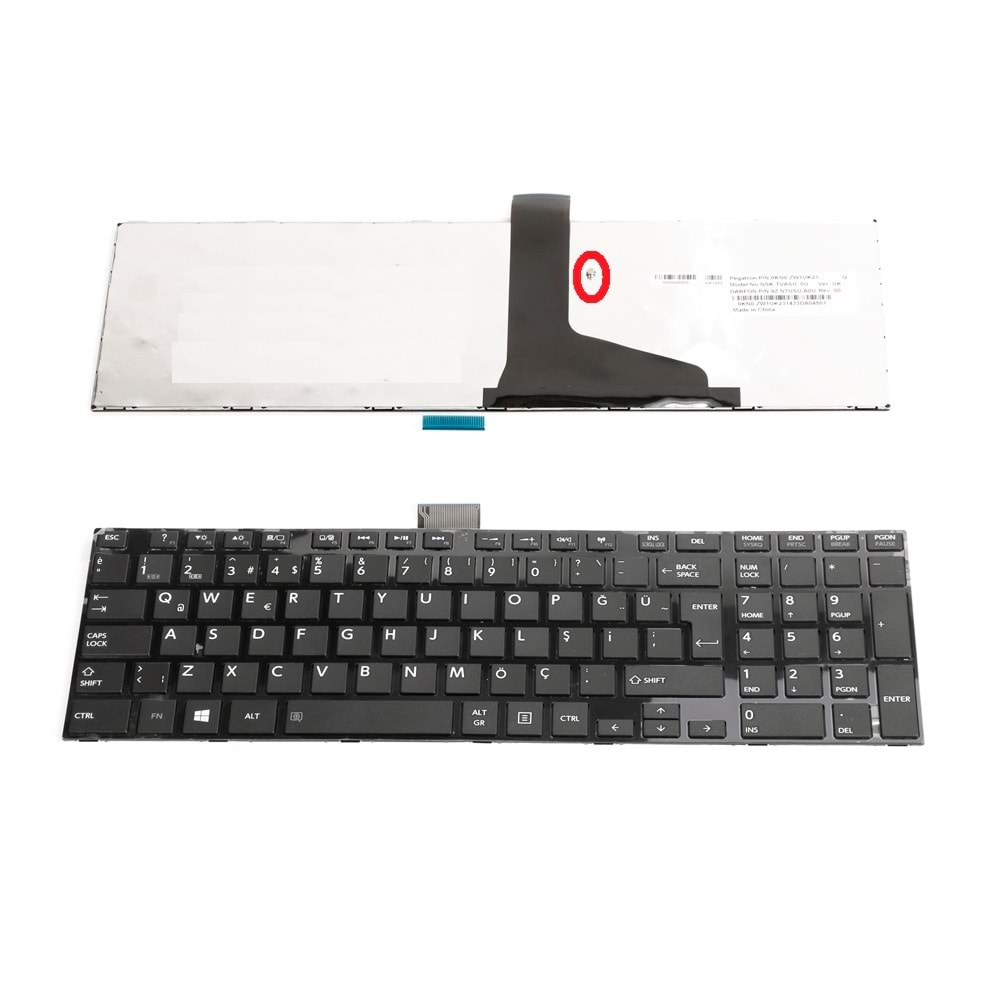 TOSHIBA l850 p850 C850 C855 C855d C870 C870D P850 P855 C55 KLAVYE ÇERÇEVELİ