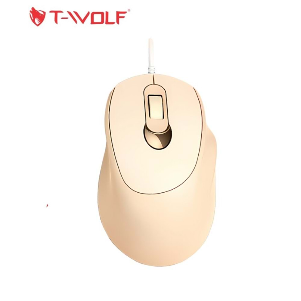 V2 ÖZEL TASARIM KABLOLU MOUSE GOLD-BEJ RENK