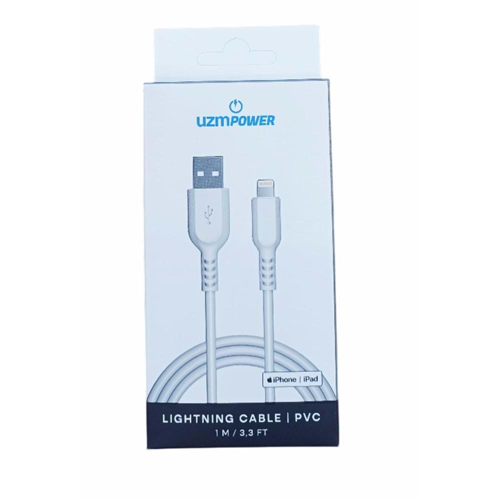 UZMPOWER T100 İPHONE LİGHTİNG USB TELEFON ŞARJ KABLOSU 2A 1 METRE DATALI