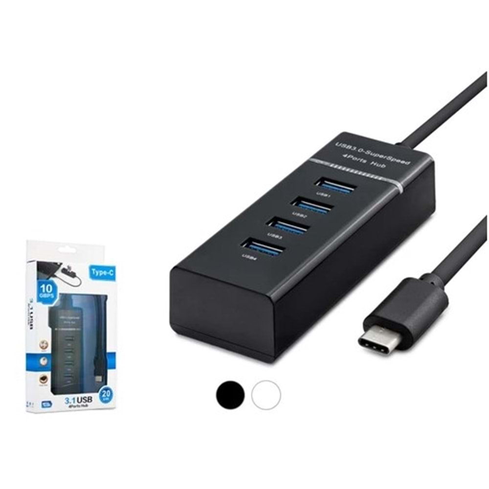 TYPE C TO USB ÇOKLAYICI 4 PORT