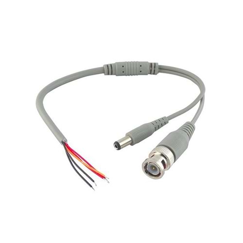 GÜVENLİK KABLOLU BNC+JAK HAZIR KABLO TAM BAKIR 30CM (A60)(E49)