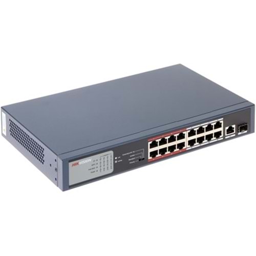 HUB 16 PORT HAIKON DS-3E0318P-E/M POE) (150w) 1X GIGABIT UPLINK 1X SFP