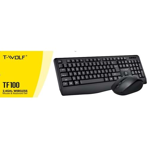 T-WOLF TF100 KABLOSUZ KLAVYE MOUSE KİT TÜRKÇE Q