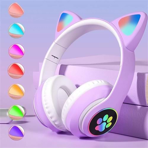 STN-28 Mor Kulak Üstü Kablosuz Bluetooth Kulaklık