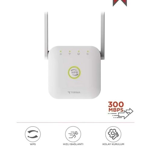 WR-25 Beyaz Wifi Sinyal Yakınlaştırıcı Güçlendirici Router 300Mbps