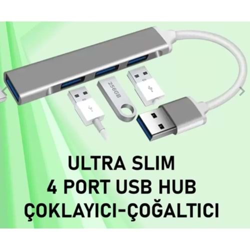 USB TO USB ÇOKLAYICI 4 PORT METAL SLİM KASA