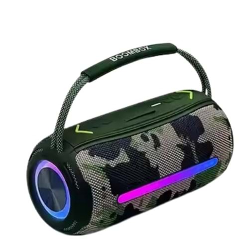 BOOMBOX360 Yeşil 20W Su Geçirmez Taşınabilir Rgb Işıklı Bluetooth Hoparlör Tws Speaker Bt 5.1