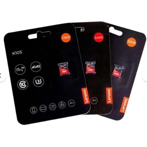 Lenovo K105 64 GB Class 10 UHS-I U3 A1 V30 Micro SD Kart