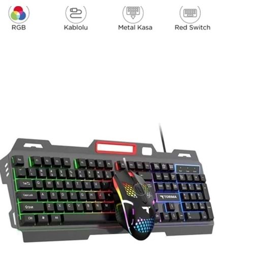 Tmk-06 Gaming Rgb Işıklı Kablolu Q Klavye ve Mouse Seti Siyah