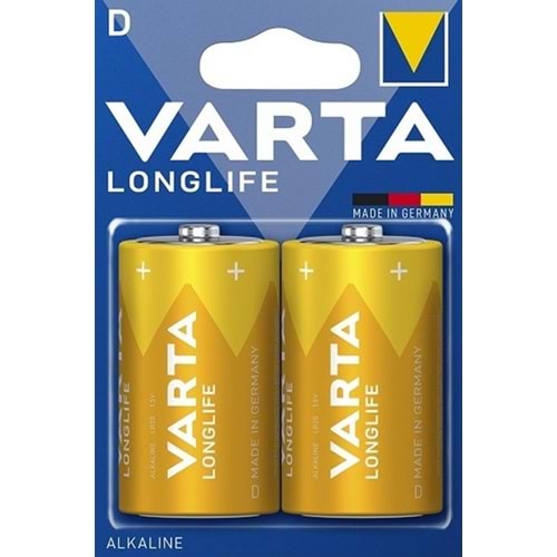 Varta 4120 Longlife Alkalin D Büyük Boy Pil 2'li Paket