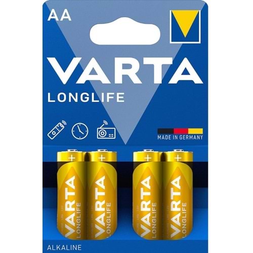Varta 4106 Longlife Alkalin AA Kalem Pil 4'lü Paket