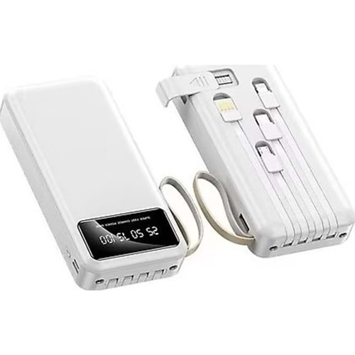 TRM-1021 20.000 Mah Powerbank 4 Çıkışlı Beyaz