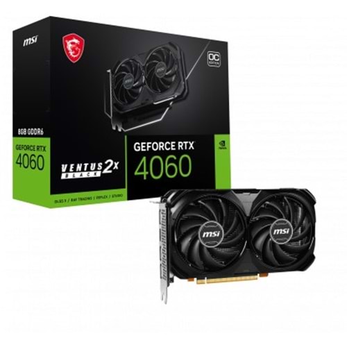 MSI GEFORCE RTX 4060 VENTUS 2X BLACK 8G OC HDMI DP 128 Bit