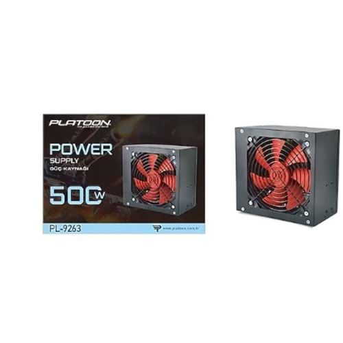Platoon PL-9261 500W 12CM Kutulu Power Supply