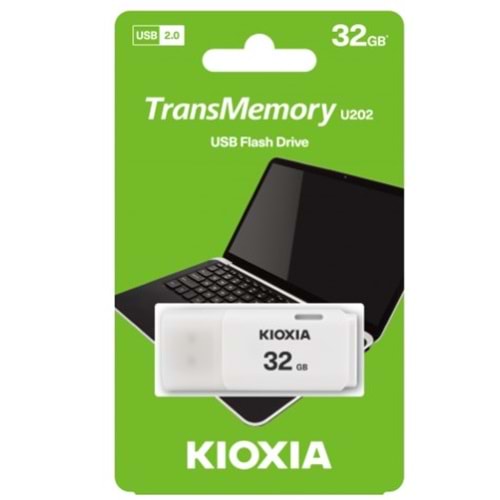 32GB USB2.0 KIOXIA BEYAZ USB BELLEK LU202W032GG4