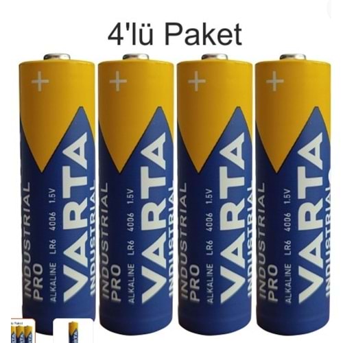 Varta Endüstriyel Pro AA 4006 Kalem Pil 4 lü Paket