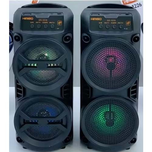 KIMISO QS-3226 BT,SD,USB GİRİŞLİ IŞIKLI SPEAKER 6 İNÇ TAŞINABİLİR HOPARLÖR