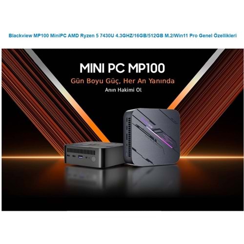 BLACKVIEW MP100 MINIPC AMD R5 7430U 4.3GHZ/16GB