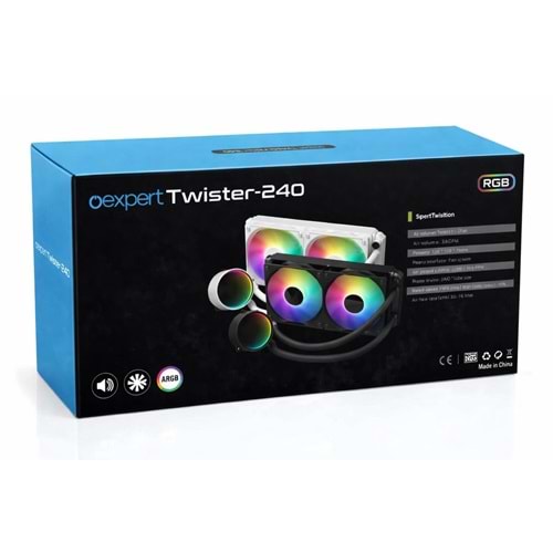 BEYAZ 240MM SIVI SOĞUTMA CPU FAN AMD İNTEL UYUMLU