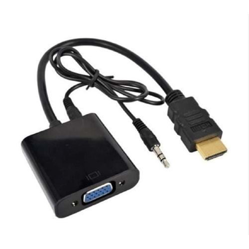 HDMİ VGA DÖNÜŞTÜRÜCÜ HDMI To Vga Dönüştürücü Ses Kablosu