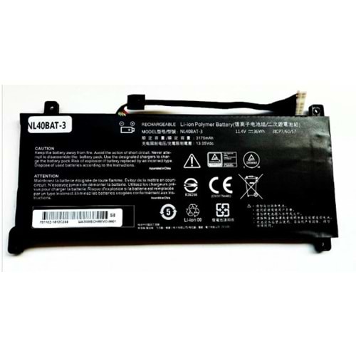 Casper Nirvana X400, X500 NL40BAT-3 Batarya Orjinal Pil NL40CU NL40GU NL50LU NL51LU 6-87-NL40S-32G21 6-87-NL4CS-32B01